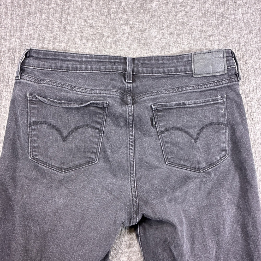 Levi's 712 Slim Jeans Women 31 Black‎ Mid Rise Stretch Denim